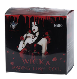 Wick & Raging Fire Coils Ni80 By Demon Killer- Red