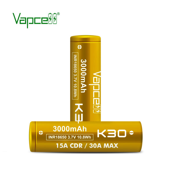 VapCell K30 18650 3000mAh 15A Battery 1pcs